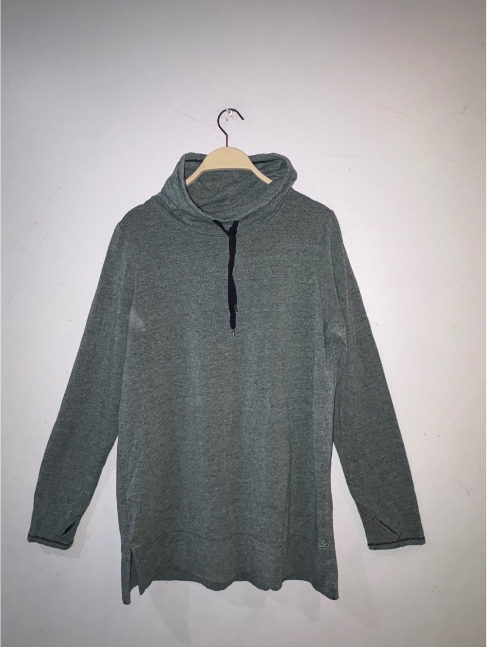 Cuddl Duds Ultra Cozy Heather Gray Pullover Hoodie, Medium